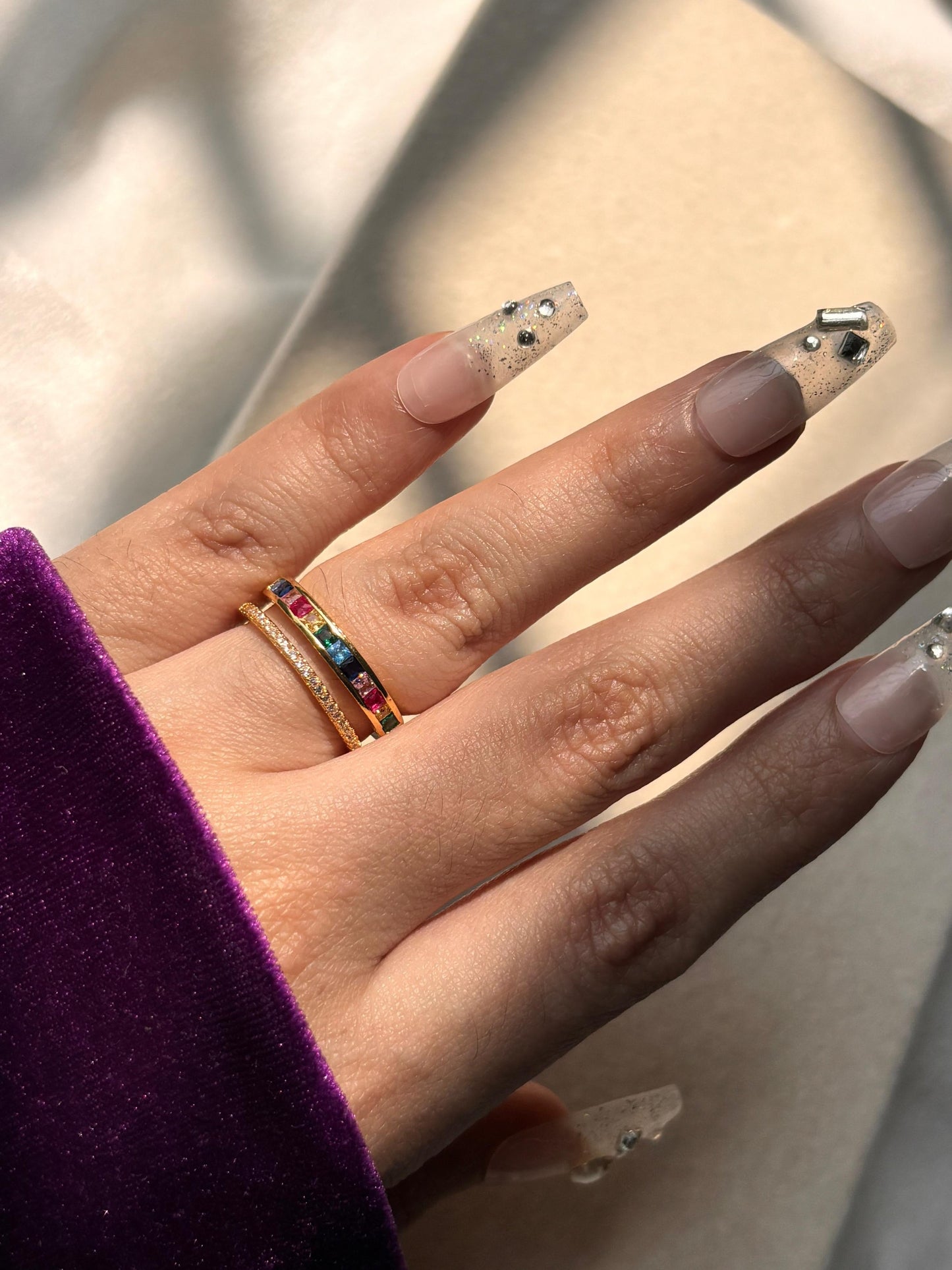 Multi Color Tennis Ring - Adjustable