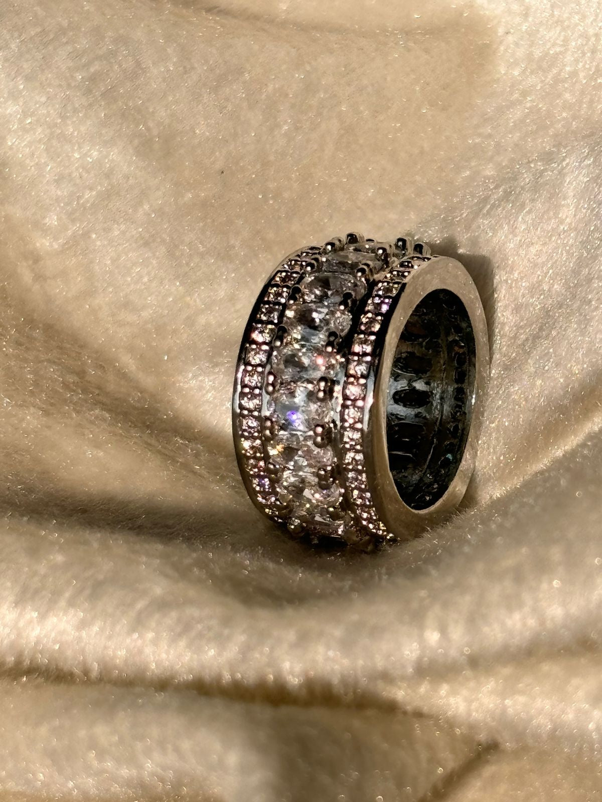 Diamond Solitaire Ring - Silver 5.5 UK