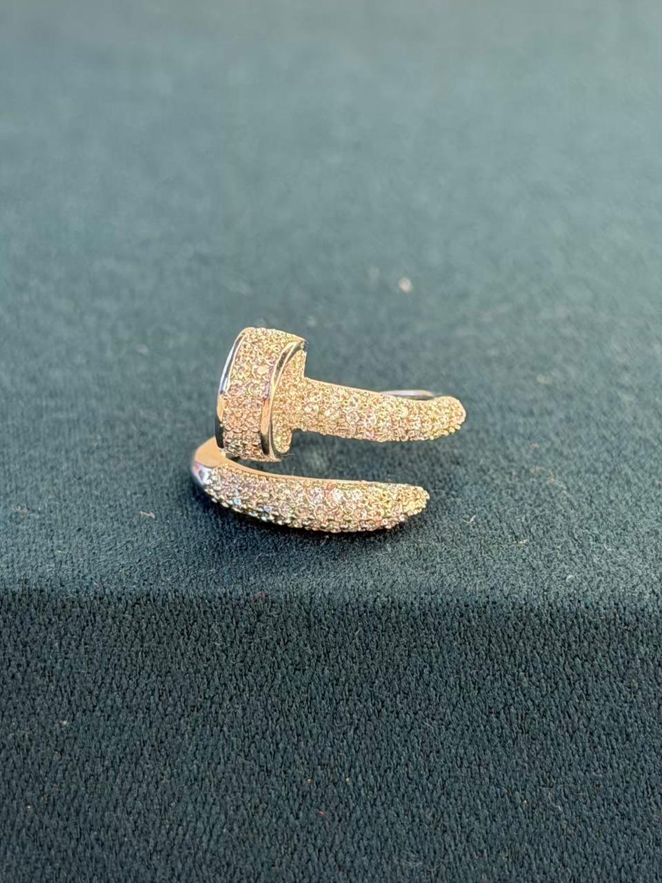 Nail Silver Ring Adjustable