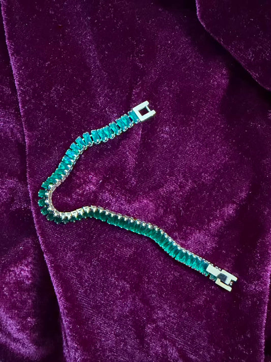 Men's Emerald Tennis Rakhi Bracelet