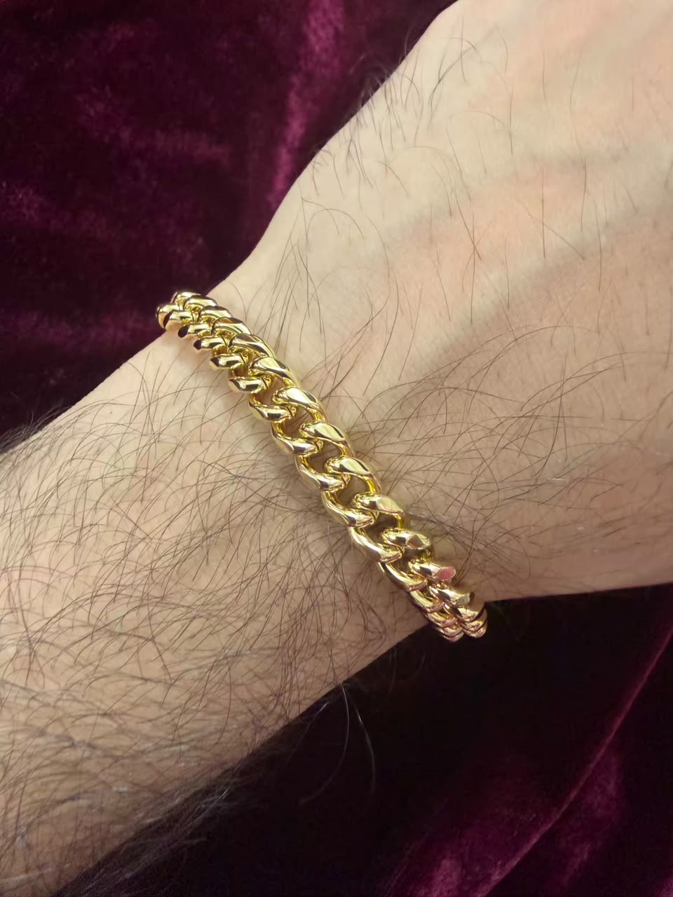 Men's Premium Gold Cuban Rakhi Bracelet