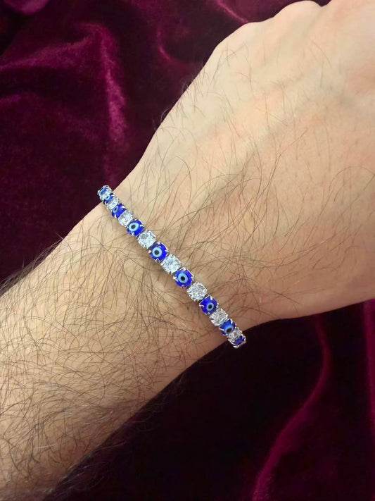 Men's Nazar Protection Tennis Rakhi Bracelet