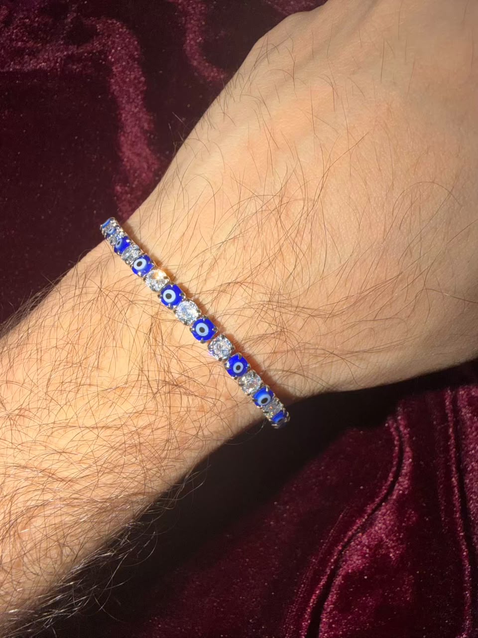 Men's Nazar Protection Tennis Rakhi Bracelet