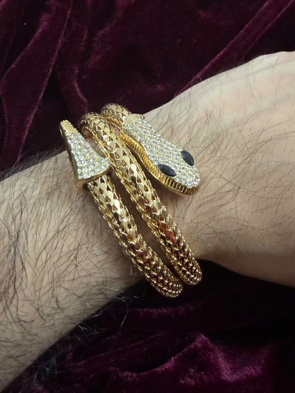 Premium Gold Snake Wrap Men's Rakhi Bracelet