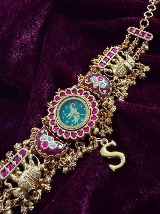 Gajraj Heritage Watch Rakhi in Premium Swarovski (Free Initial)