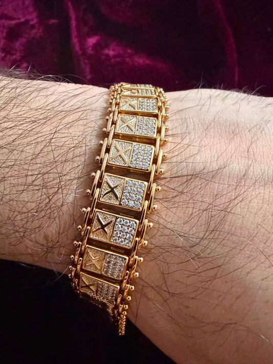 Royal Fortress Crystal Men's Rakhi Bracelet