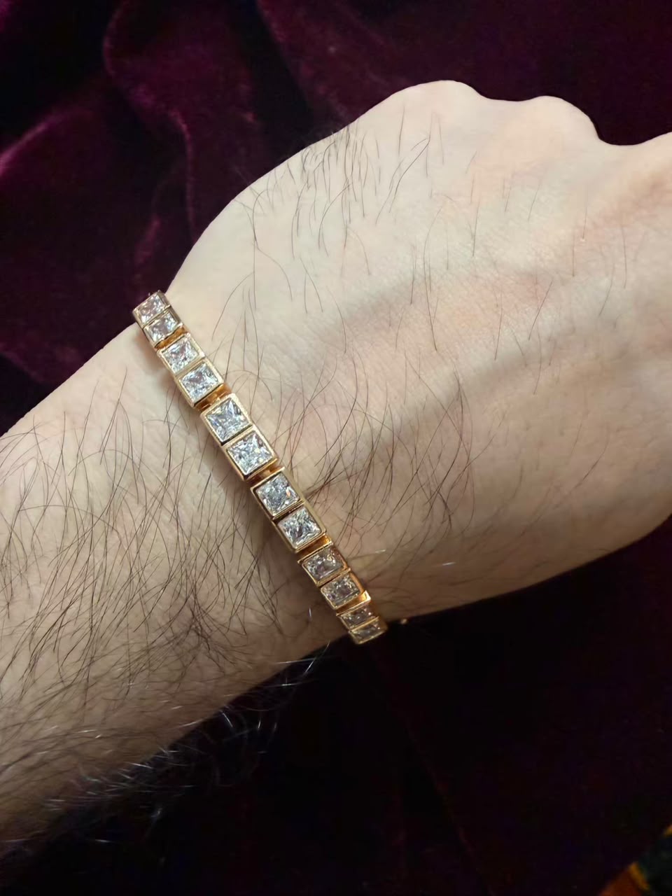 Heritage Crystal Line Men's Rakhi Bracelet