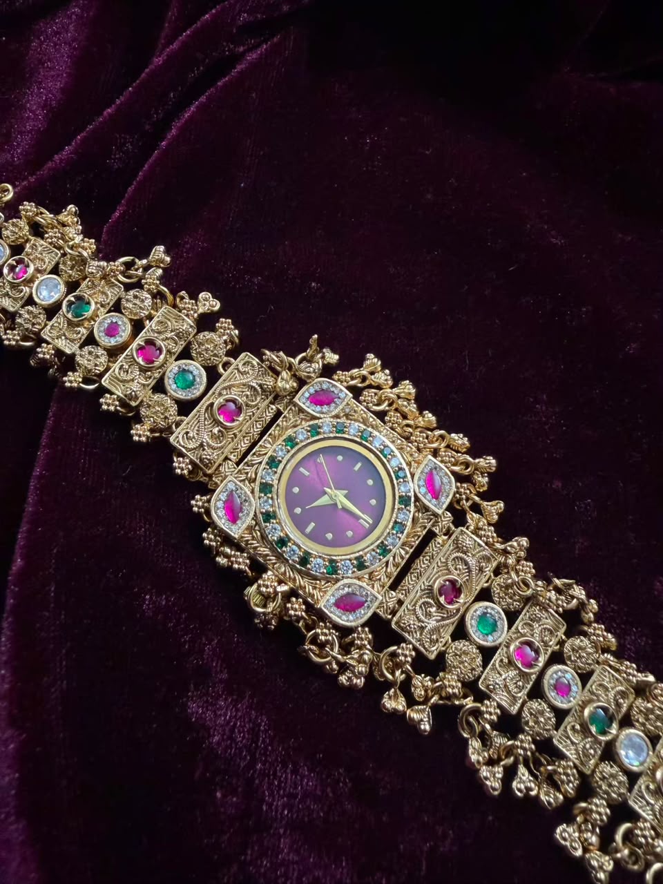 Rang Mahal Heritage Watch Rakhi in Premium Swarovski (Free Initial)