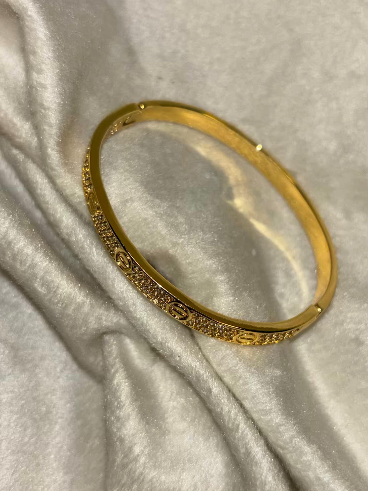 Studded Heartfelt Kada 18K Premium Kada Bangle Gold Plated Bangle