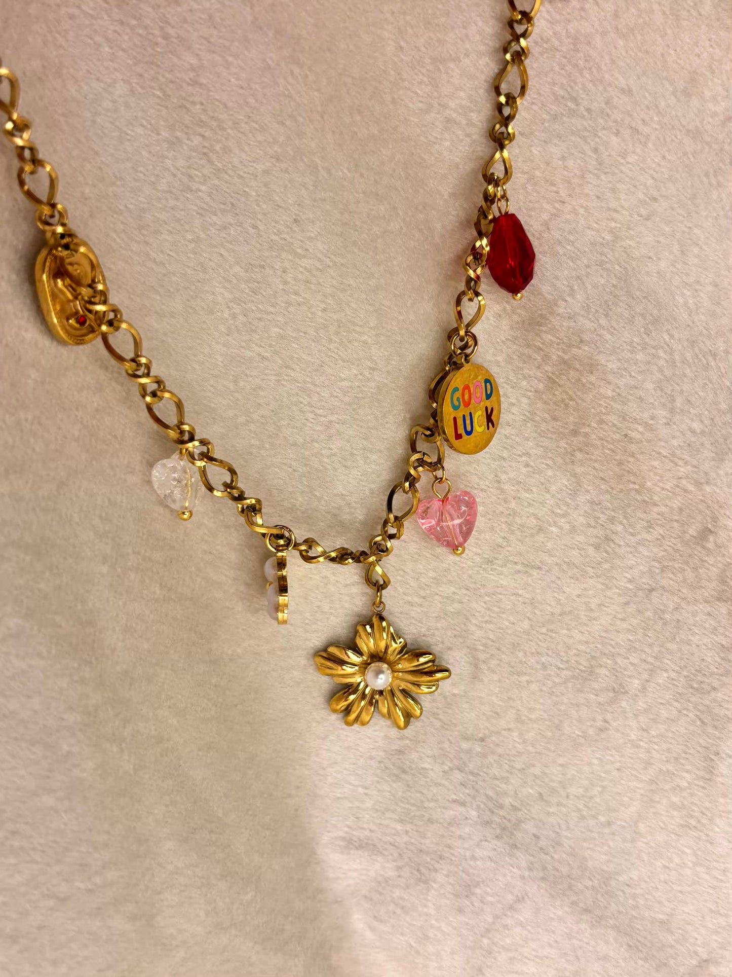 Charms Necklace 18K Gold Plated Premium Necklace