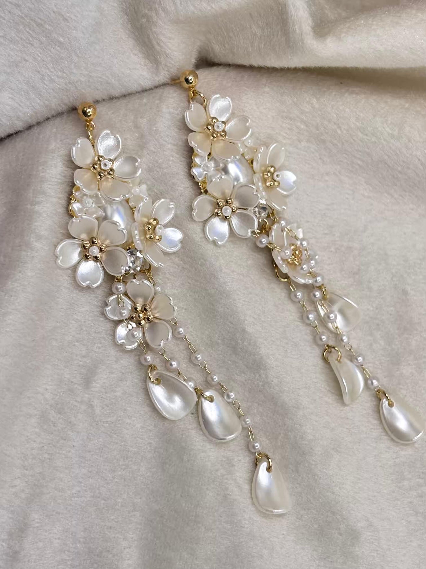 Flower Dangles 18K Gold Plated Premium Earrings