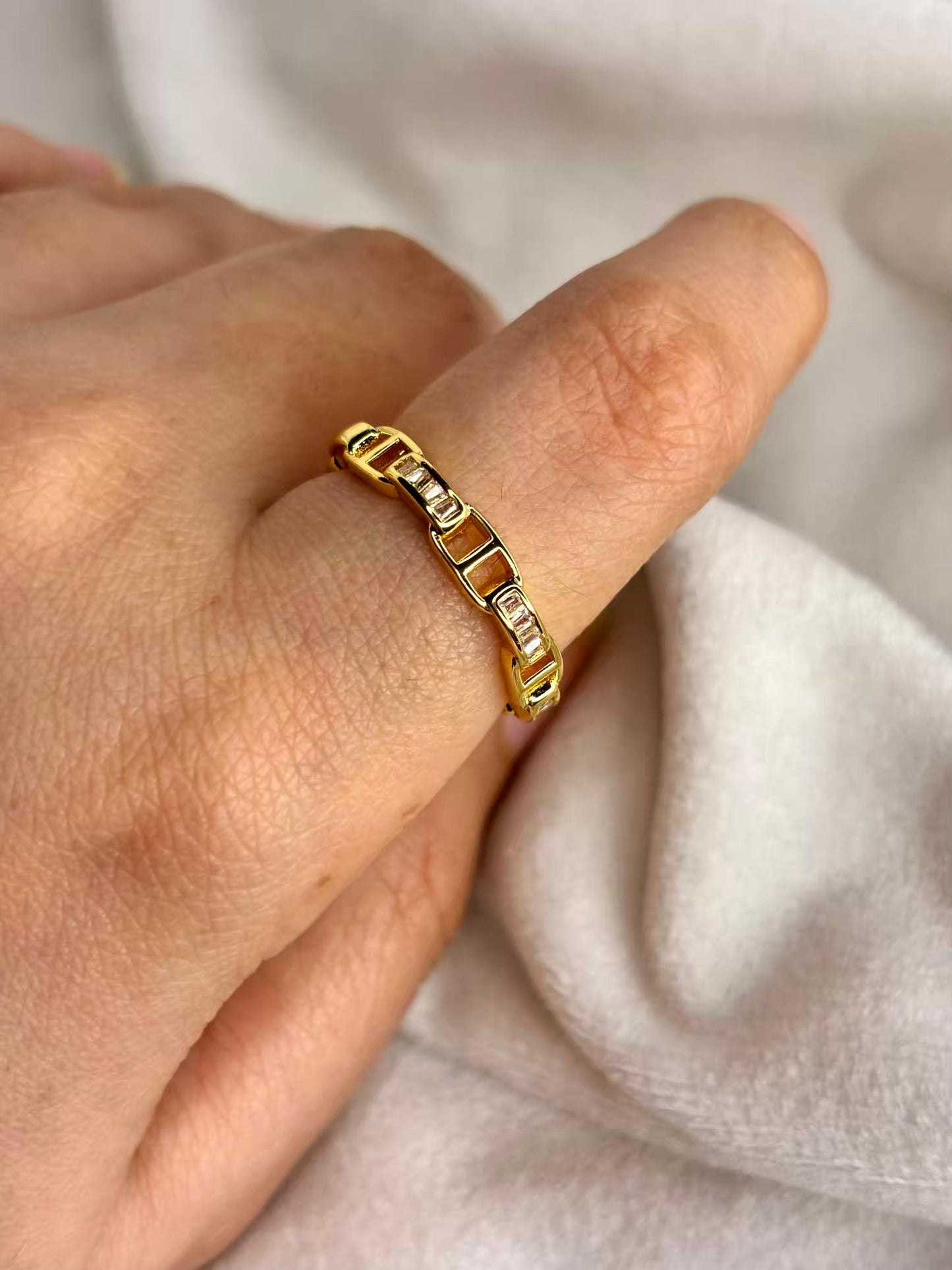 Heart Window Ring 18K Gold plated Adjustable Ring