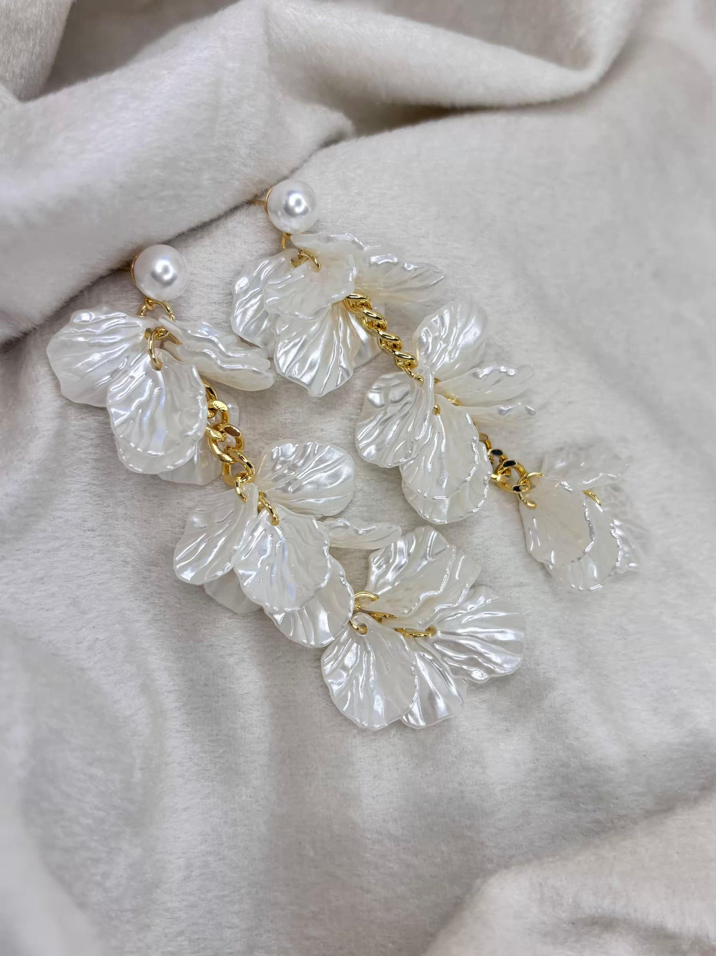 Petal Shells 18K Gold Plated Premium Earrings