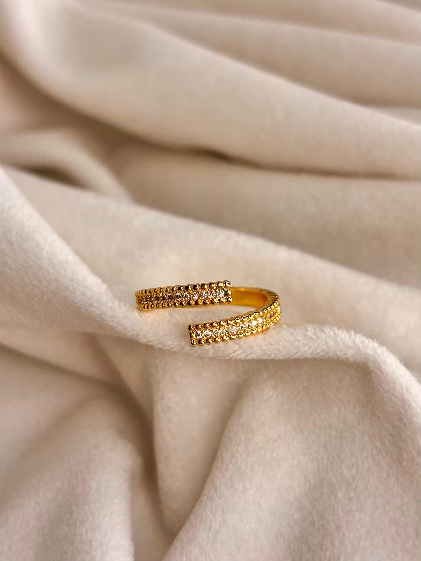 Eclipse Ring 18K Gold plated Adjustable Ring