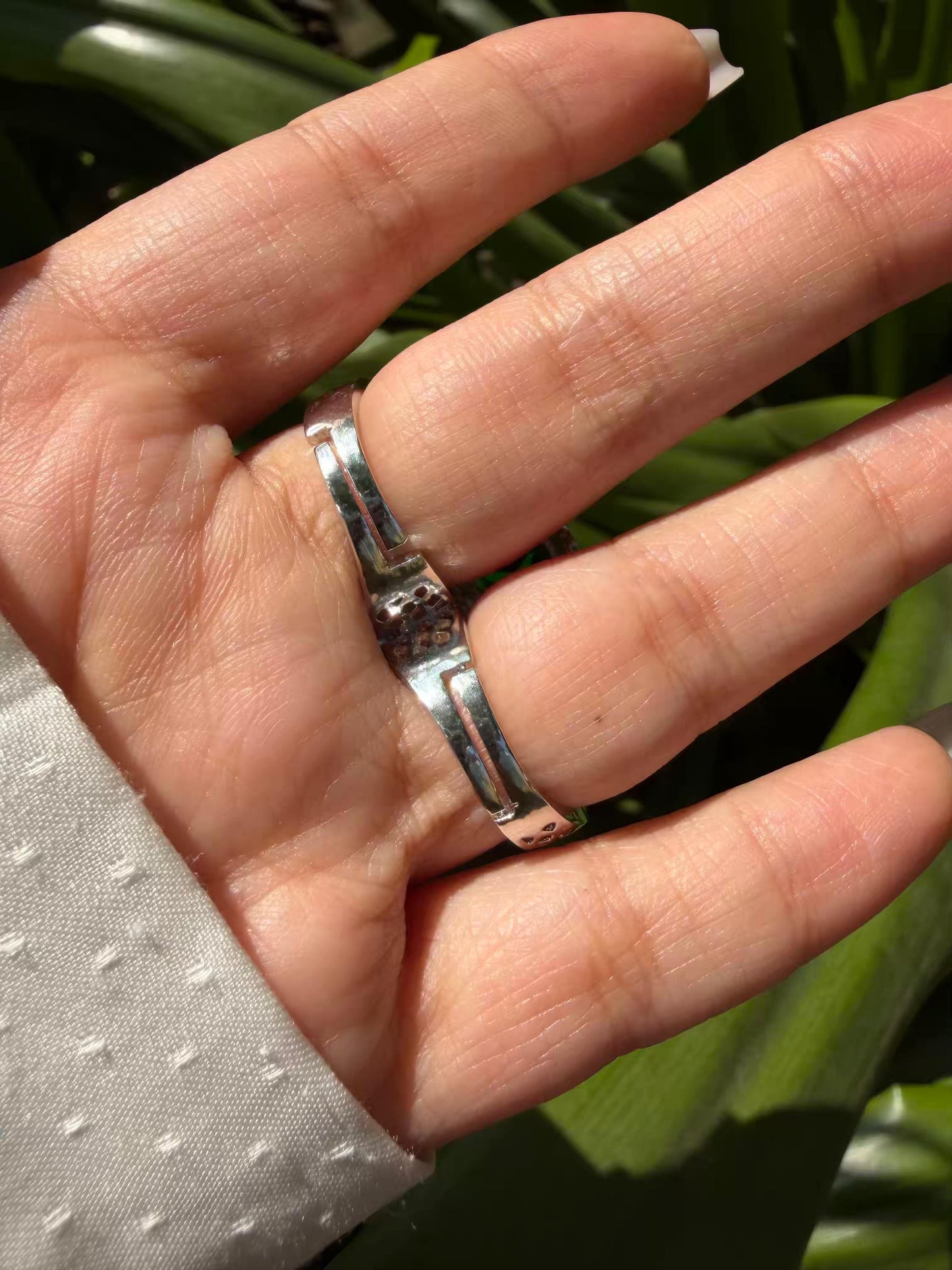 Cocktail Green Stone Silver Plated Rings