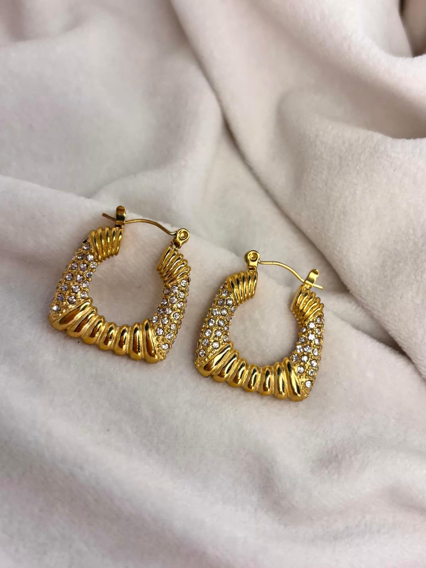 Shiny Gleaming Earrings 18K Gold Plated Premium Earrings