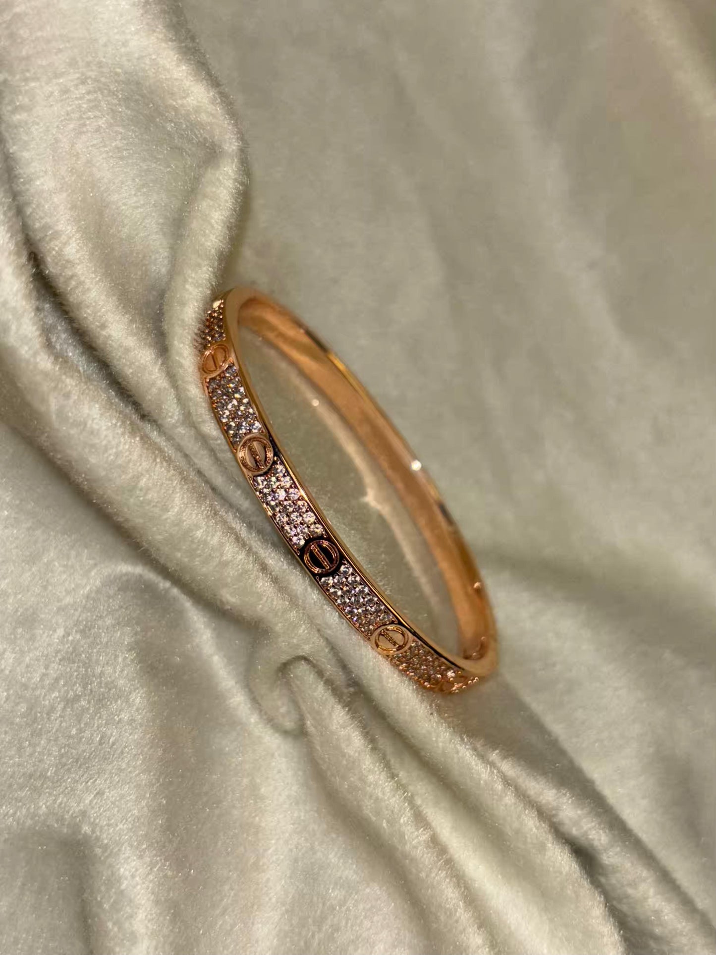 Studded Heartfelt Kada 18K Premium Kada Bangle Gold Plated Bangle