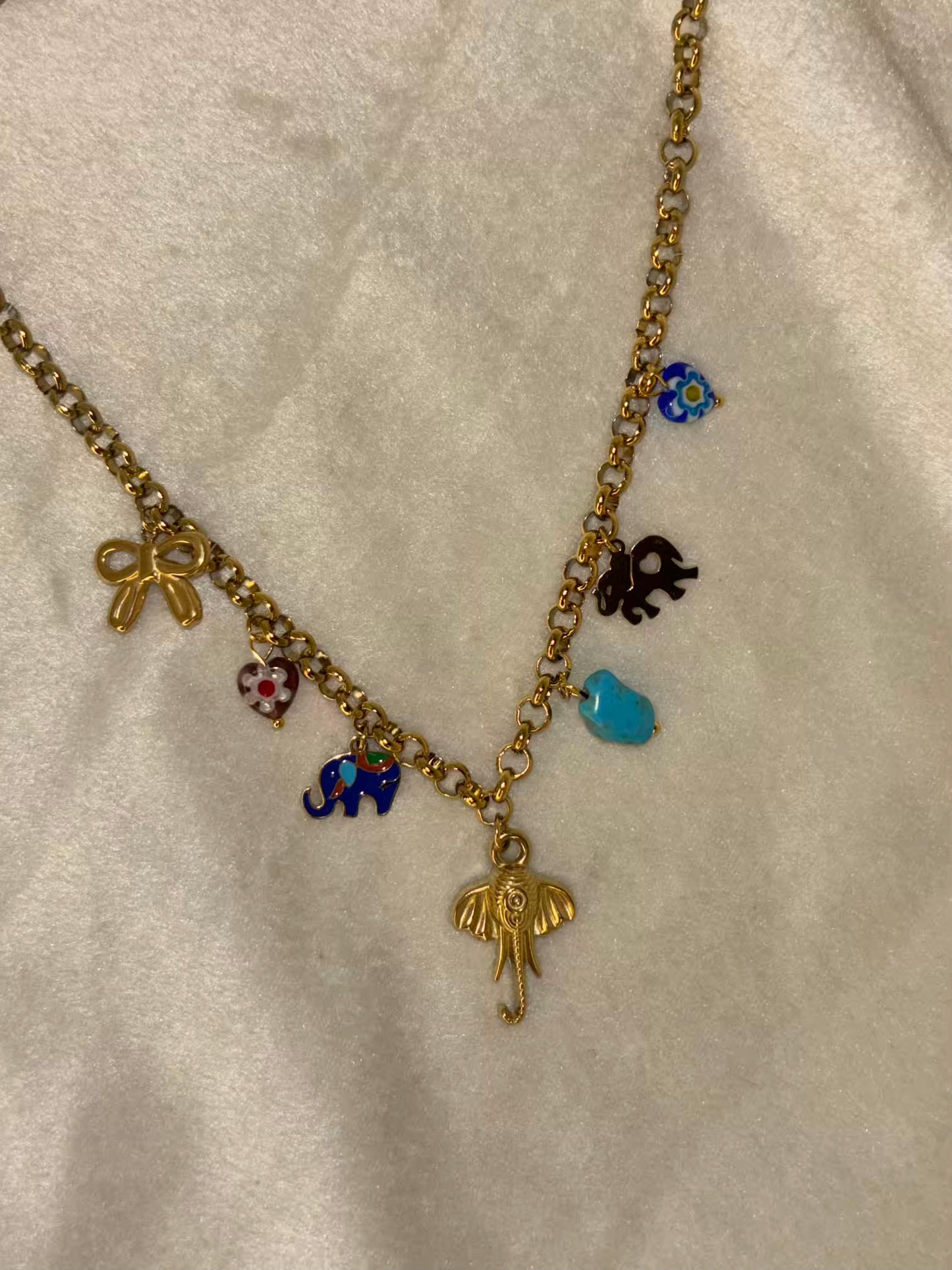Charms Necklace 18K Gold Plated Premium Necklace