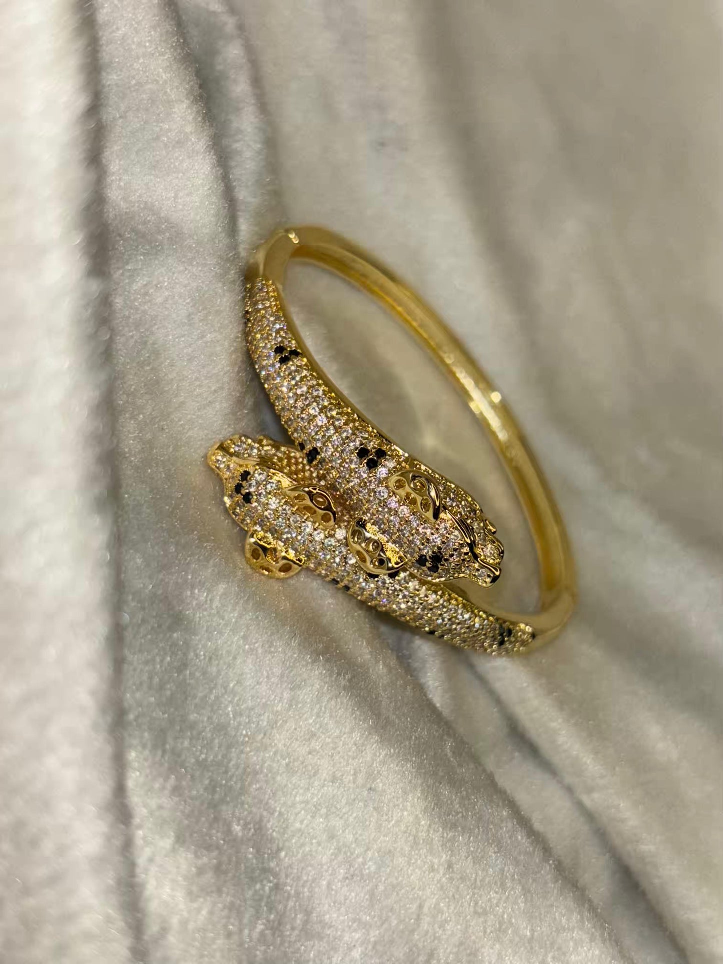 Twin Panther Bangle 18K Gold Plated Premium Kada Bangle Bangle