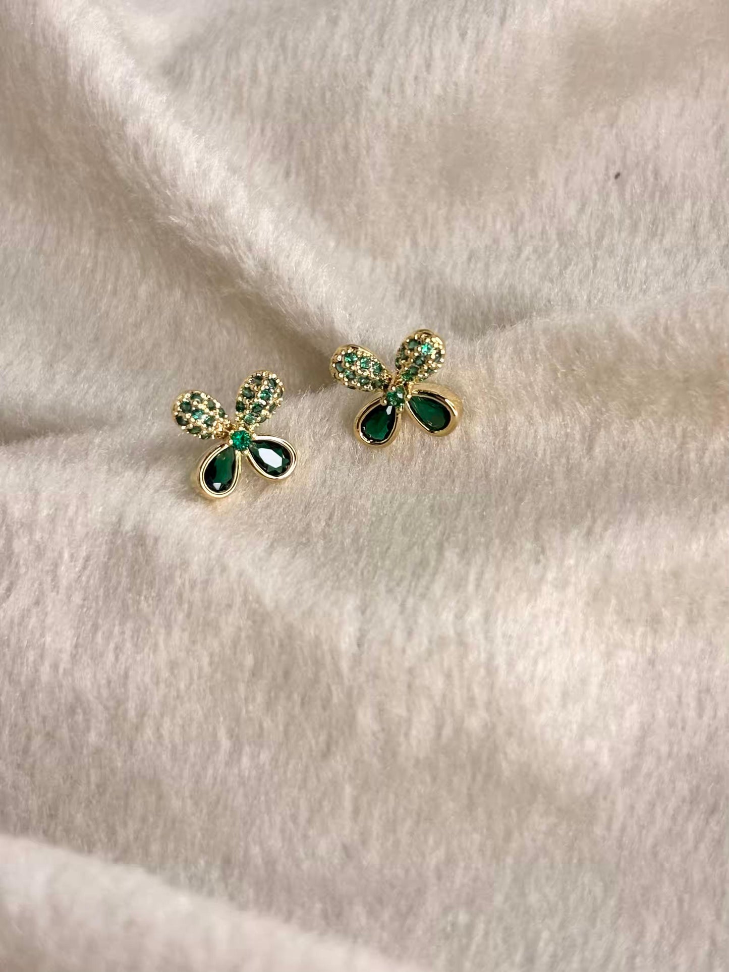 Teardrop Butterfly Earrings 18K Gold Plated Premium Earrings