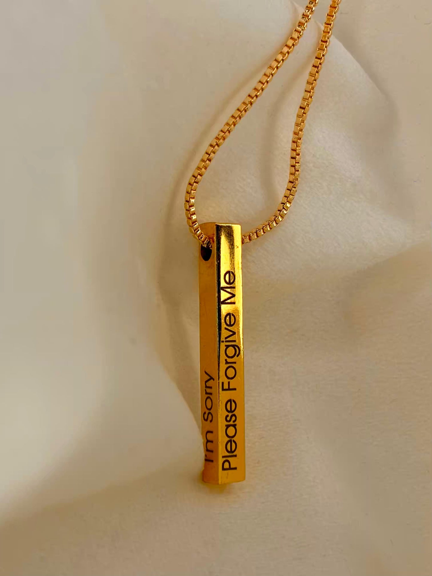 Name Custom Bar Necklace Personalised ( 18k Gold Plated) Only Prepaid
