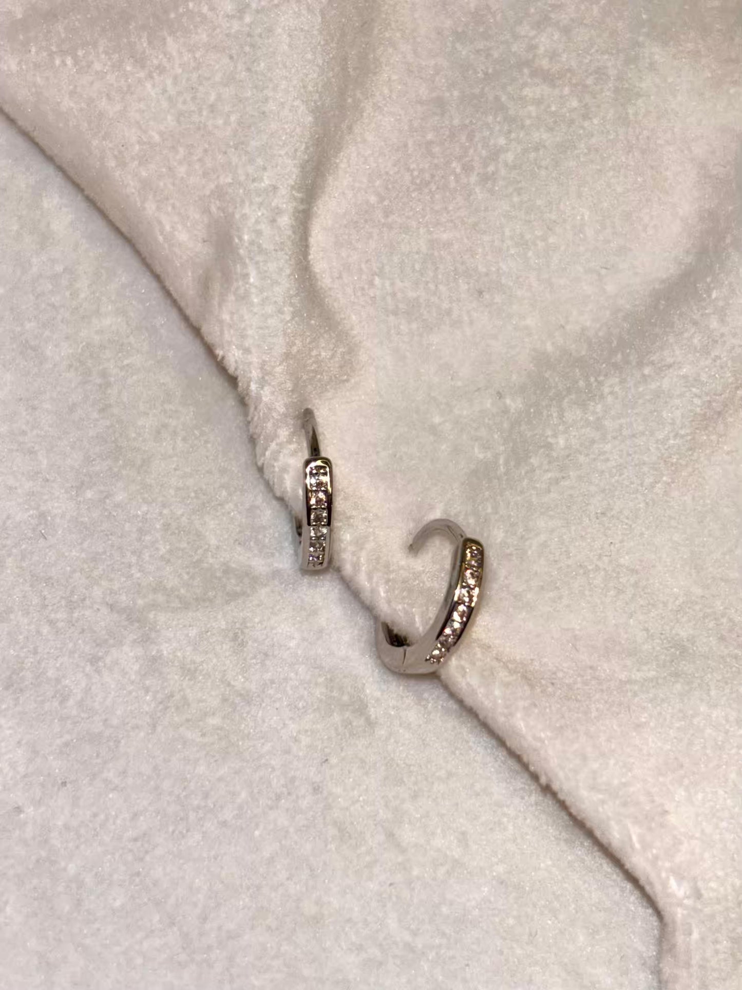 Tiny Studded Hoops Bali Earrings - Silver Plated Earrings
