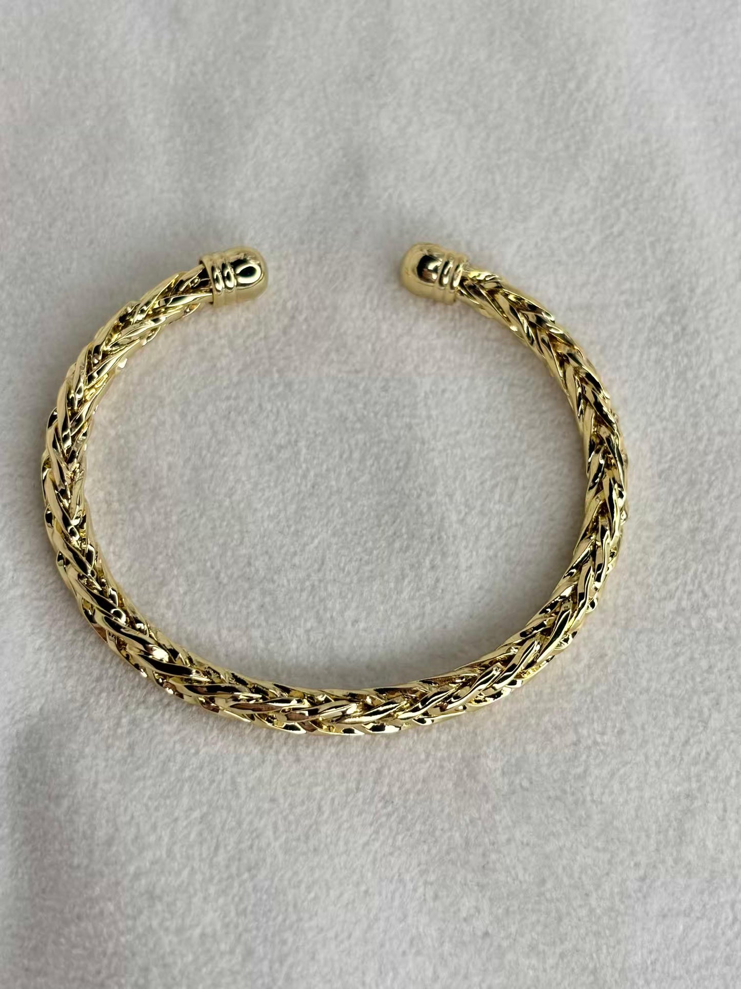 Gold Foil Textured Premium Kada Bangle 18K Gold Plated