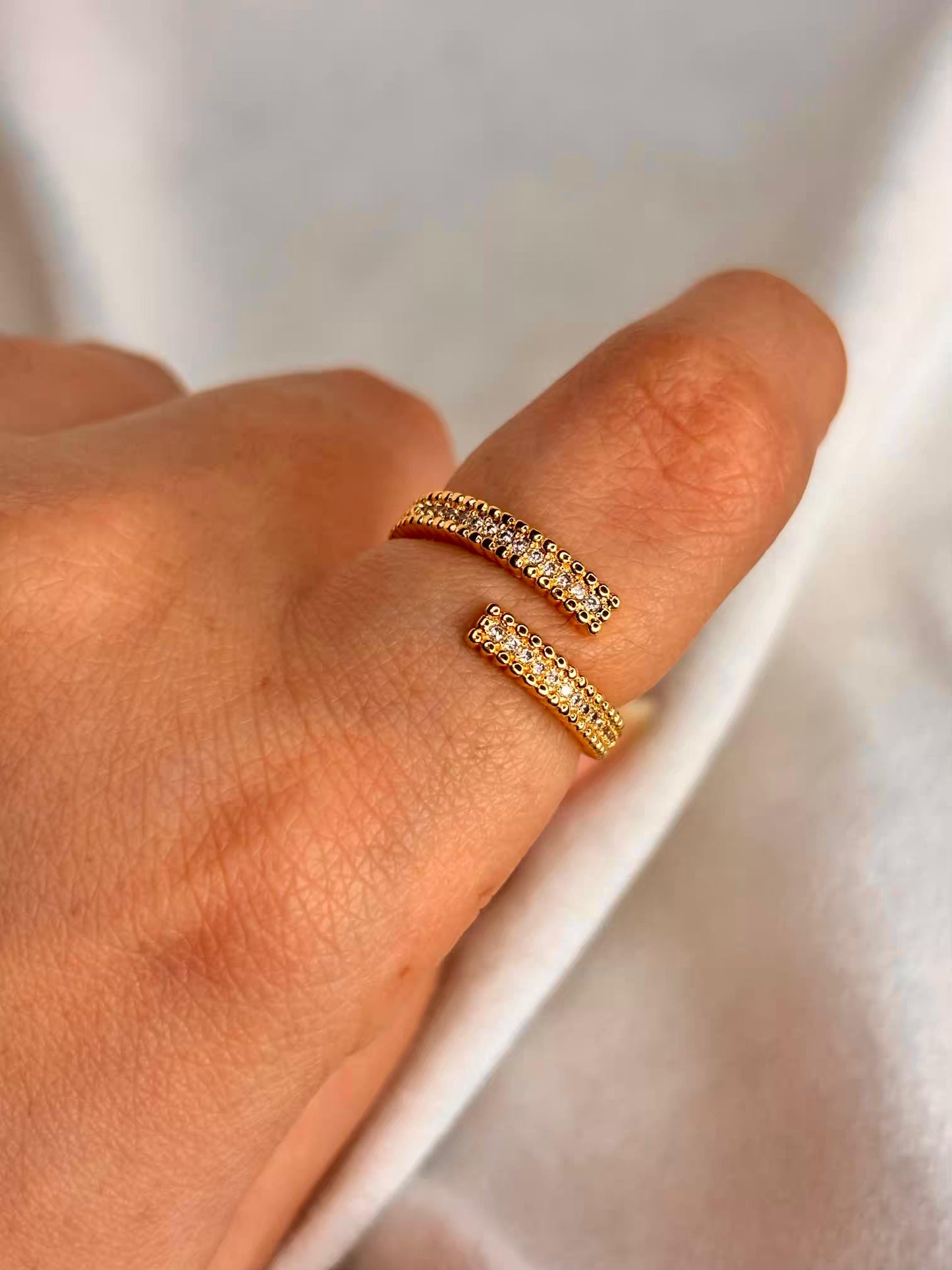 Eclipse Ring 18K Gold plated Adjustable Ring