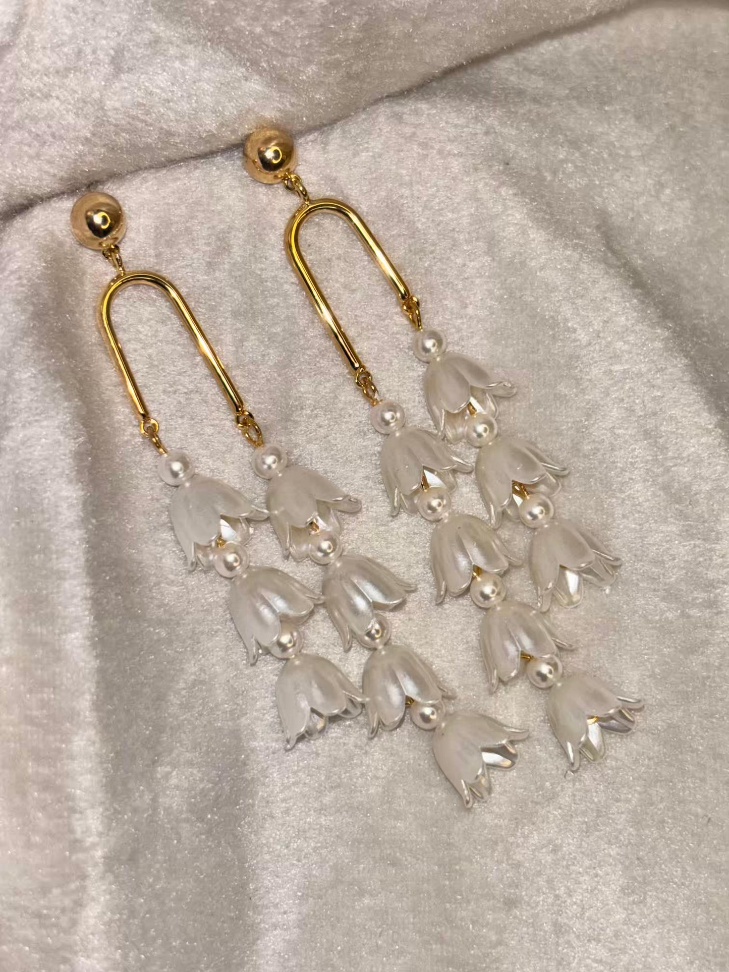 White Milks Earrings 18K Gold Plated Premium Earrings