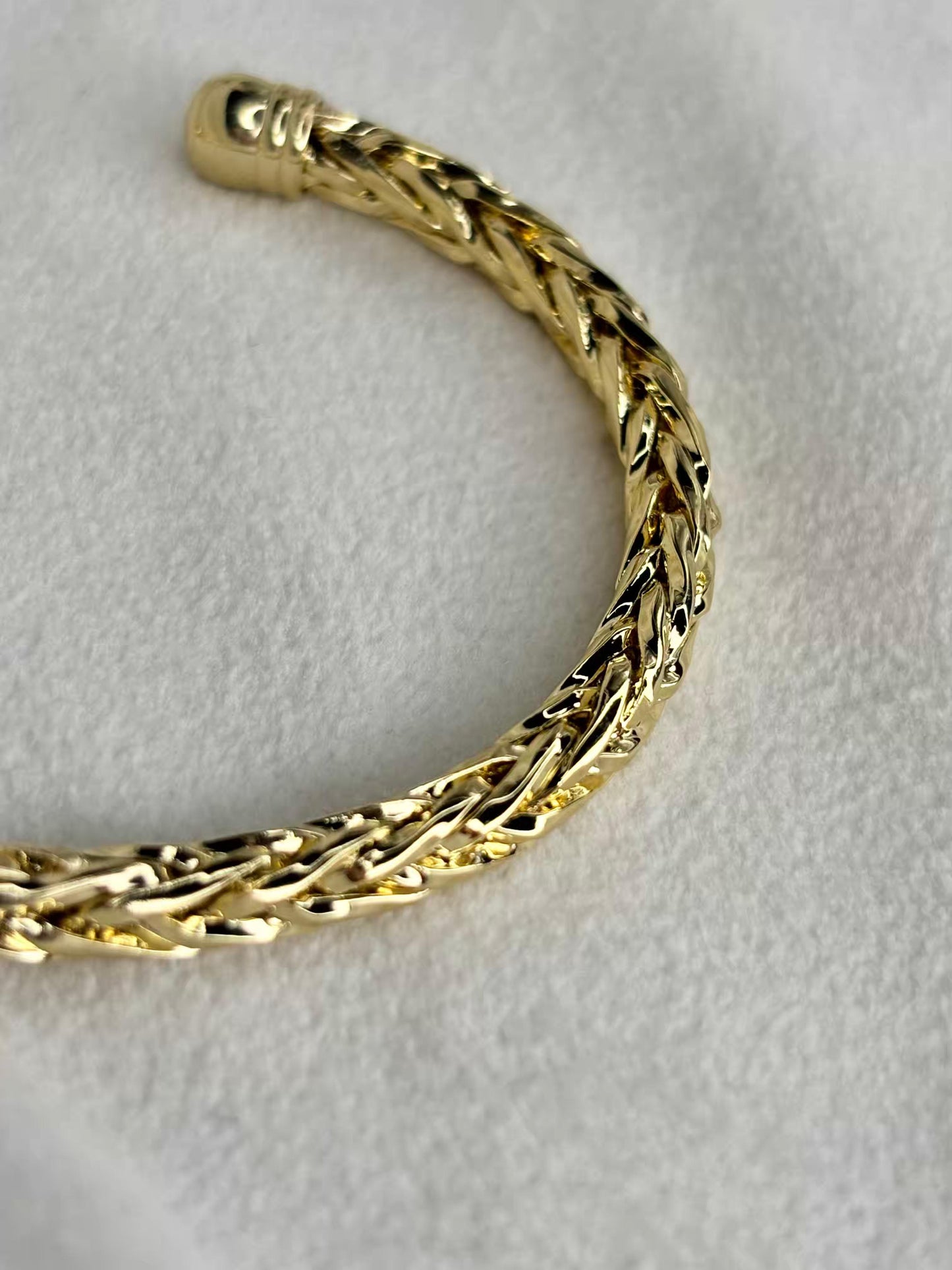 Gold Foil Textured Premium Kada Bangle 18K Gold Plated