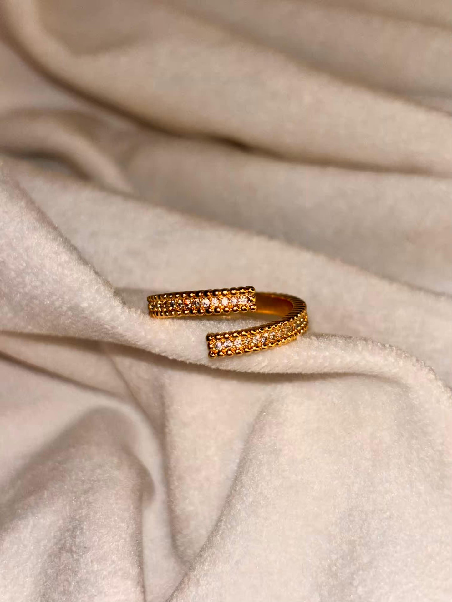 Eclipse Ring 18K Gold plated Adjustable Ring