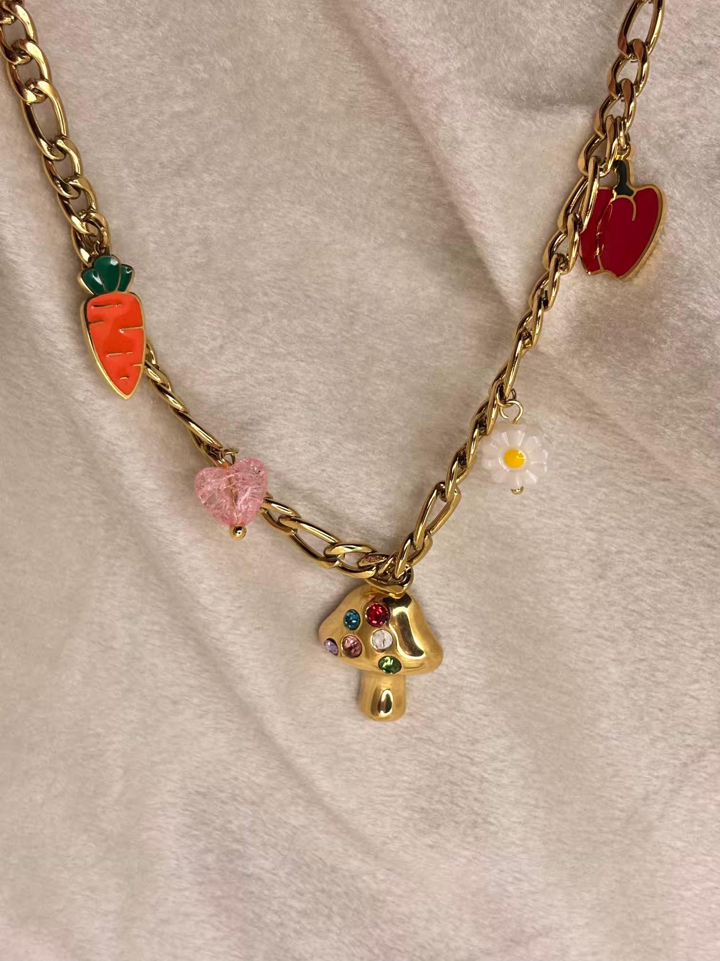 Charms Necklace 18K Gold Plated Premium Necklace