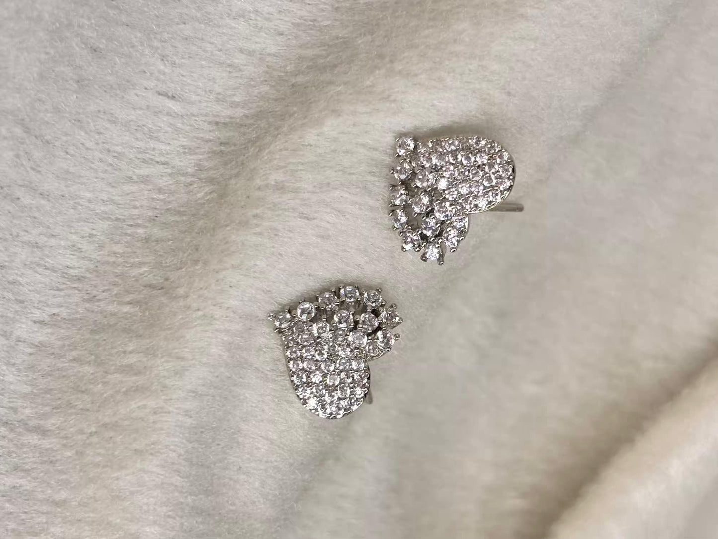 Love Silver Studds Silver Plated Earrings Premium Earrings