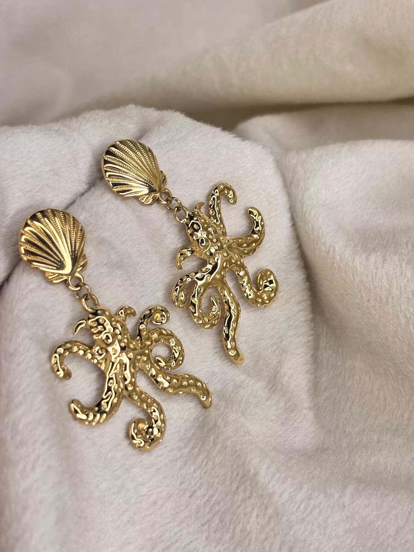 Octopus Earrings 18K Gold Plated Earrings Premium Earrings