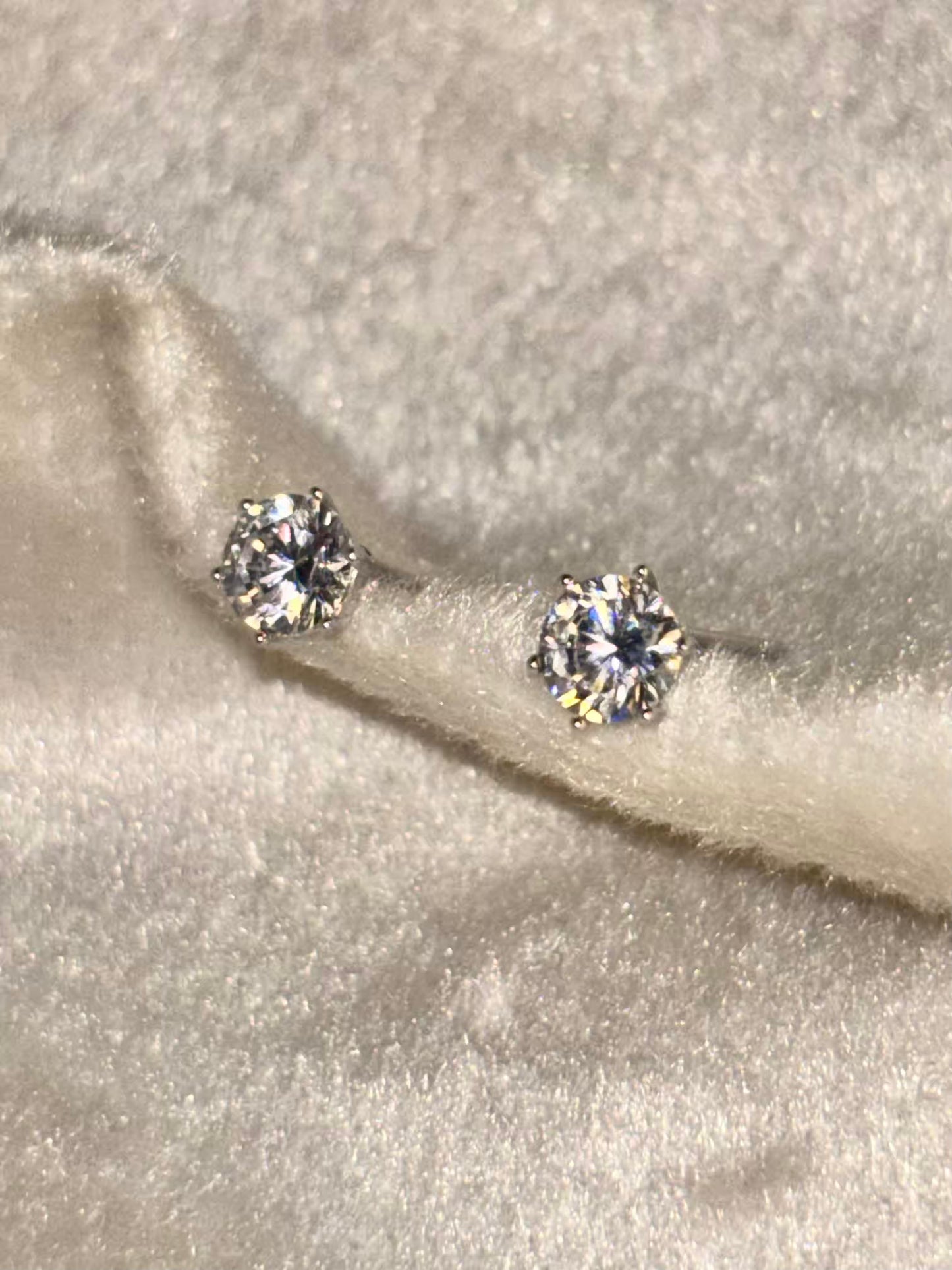 Hexagon Solitaire Earrings 925 Real Silver Plated Premium Earrings