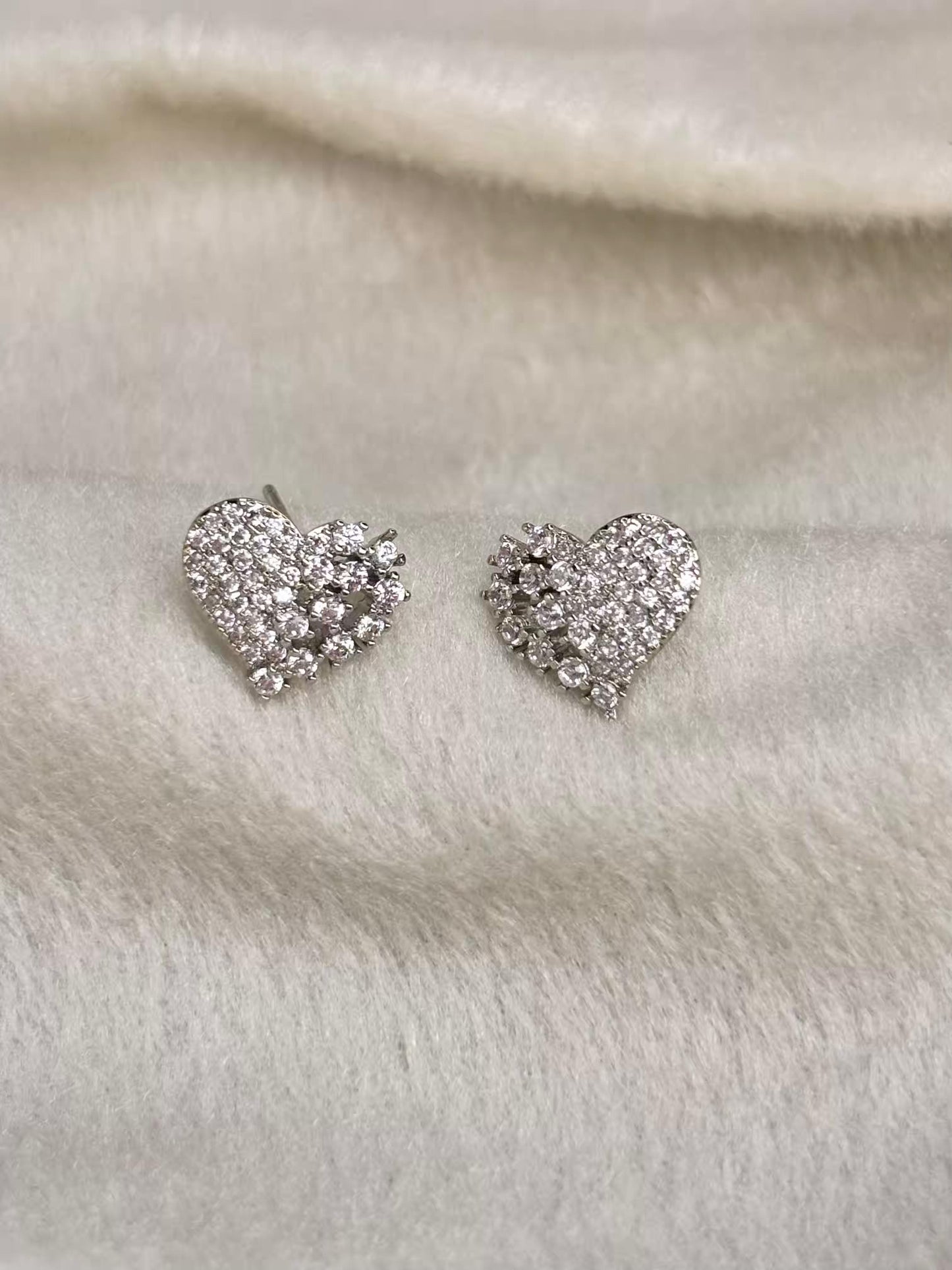 Love Silver Studds Silver Plated Earrings Premium Earrings