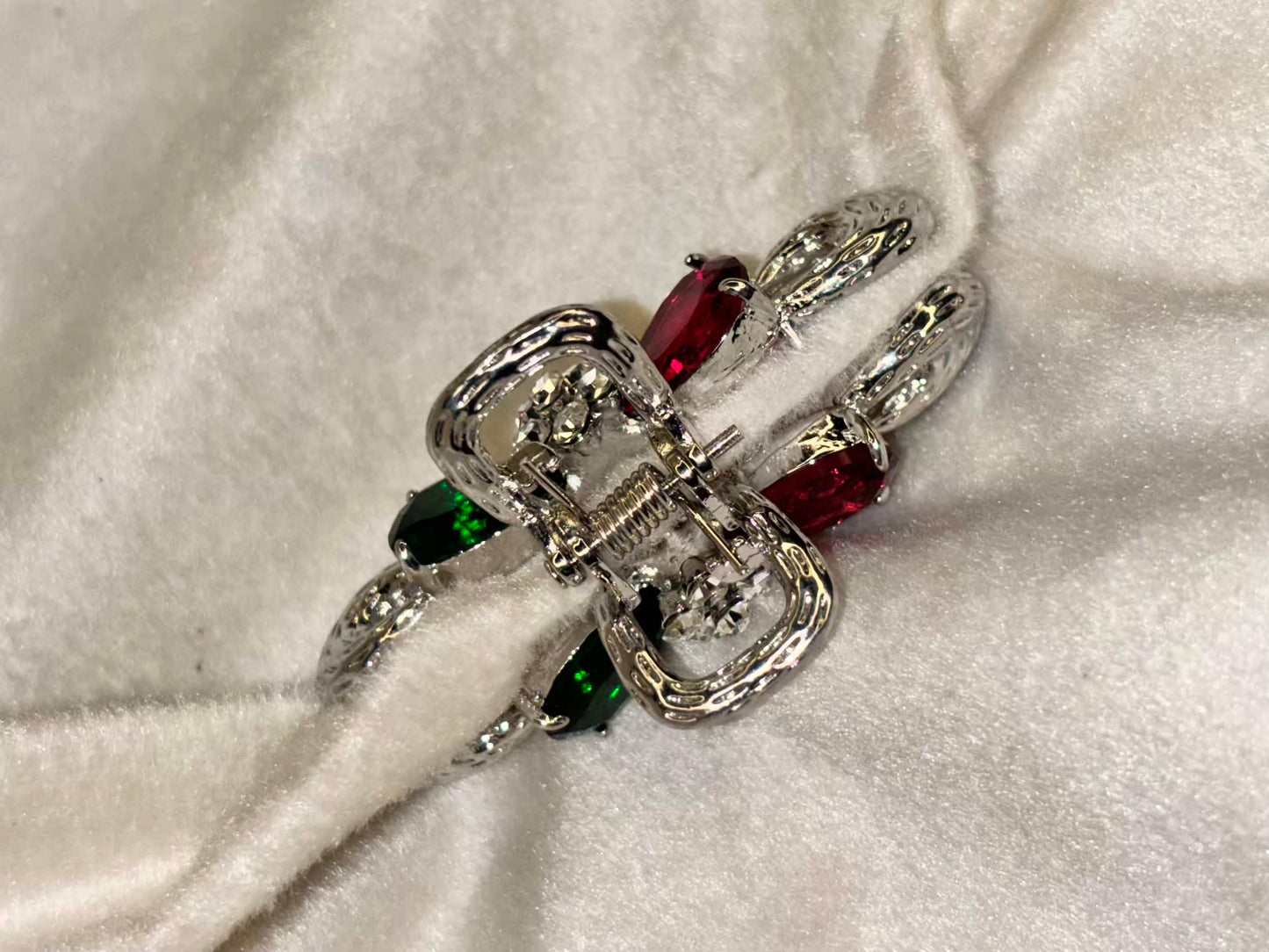 Blue Green Hair Bow Clip For Women