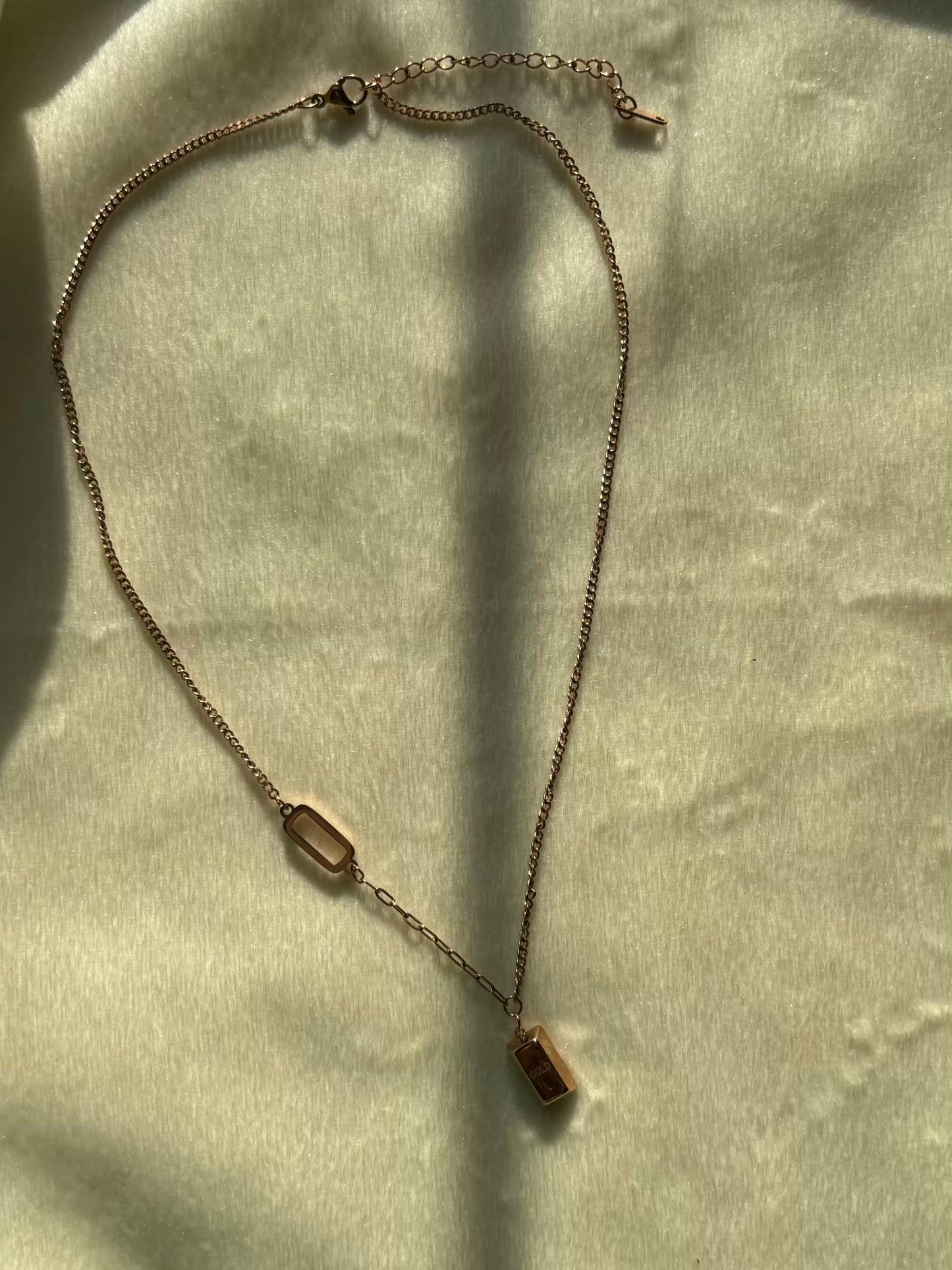 Bar Necklace Rose Gold Plated Premium Necklace
