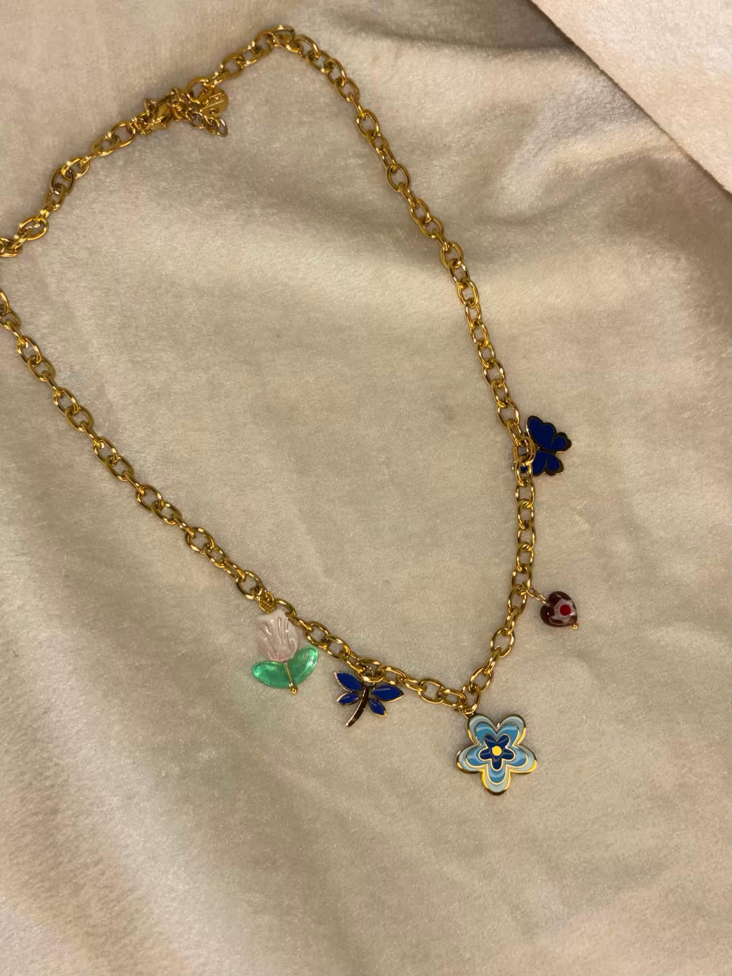 Butterfly Charms Necklace 18K Gold Plated Premium Necklace