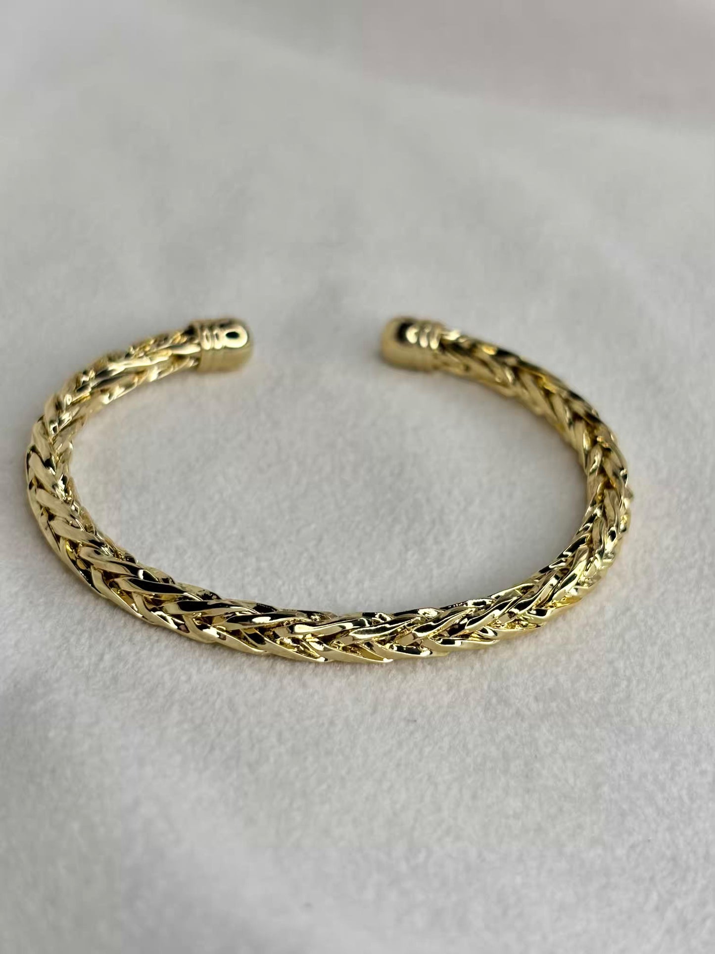 Gold Foil Textured Premium Kada Bangle 18K Gold Plated