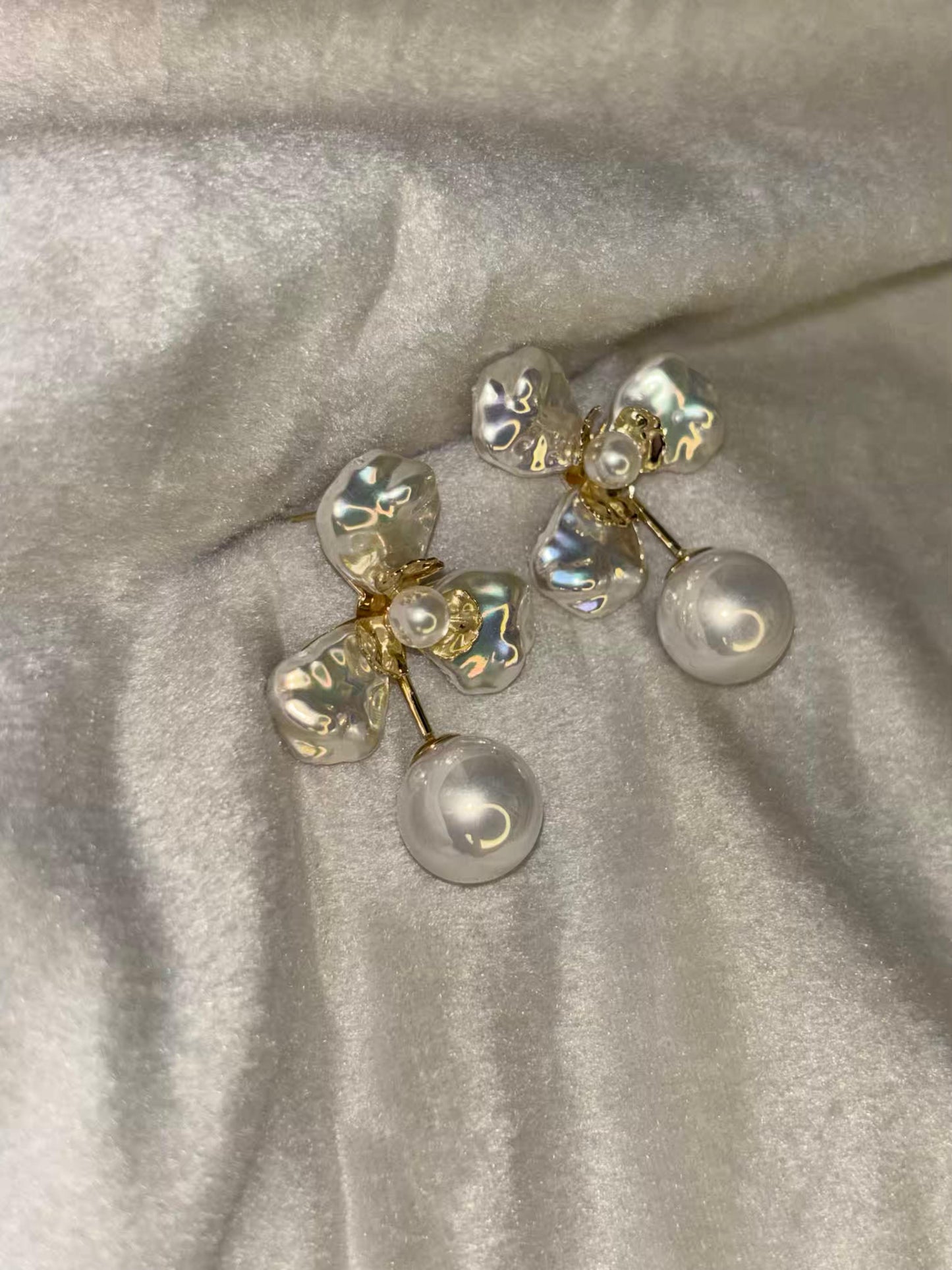 Pearl Flora 18K Gold Plated Premium Earrings