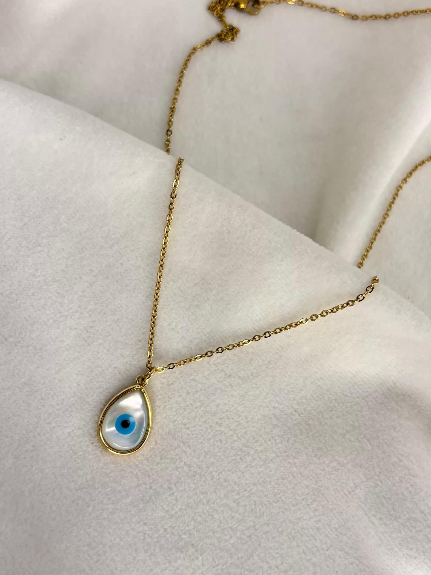 Evil Eye Drop Necklace 18K Gold Plated Premium Necklace