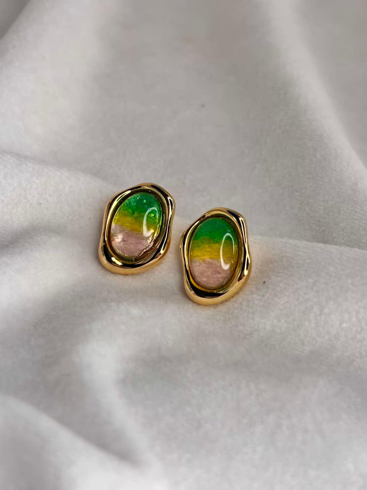 Color Beam Earrings 18K Gold Plated Premium Earrings