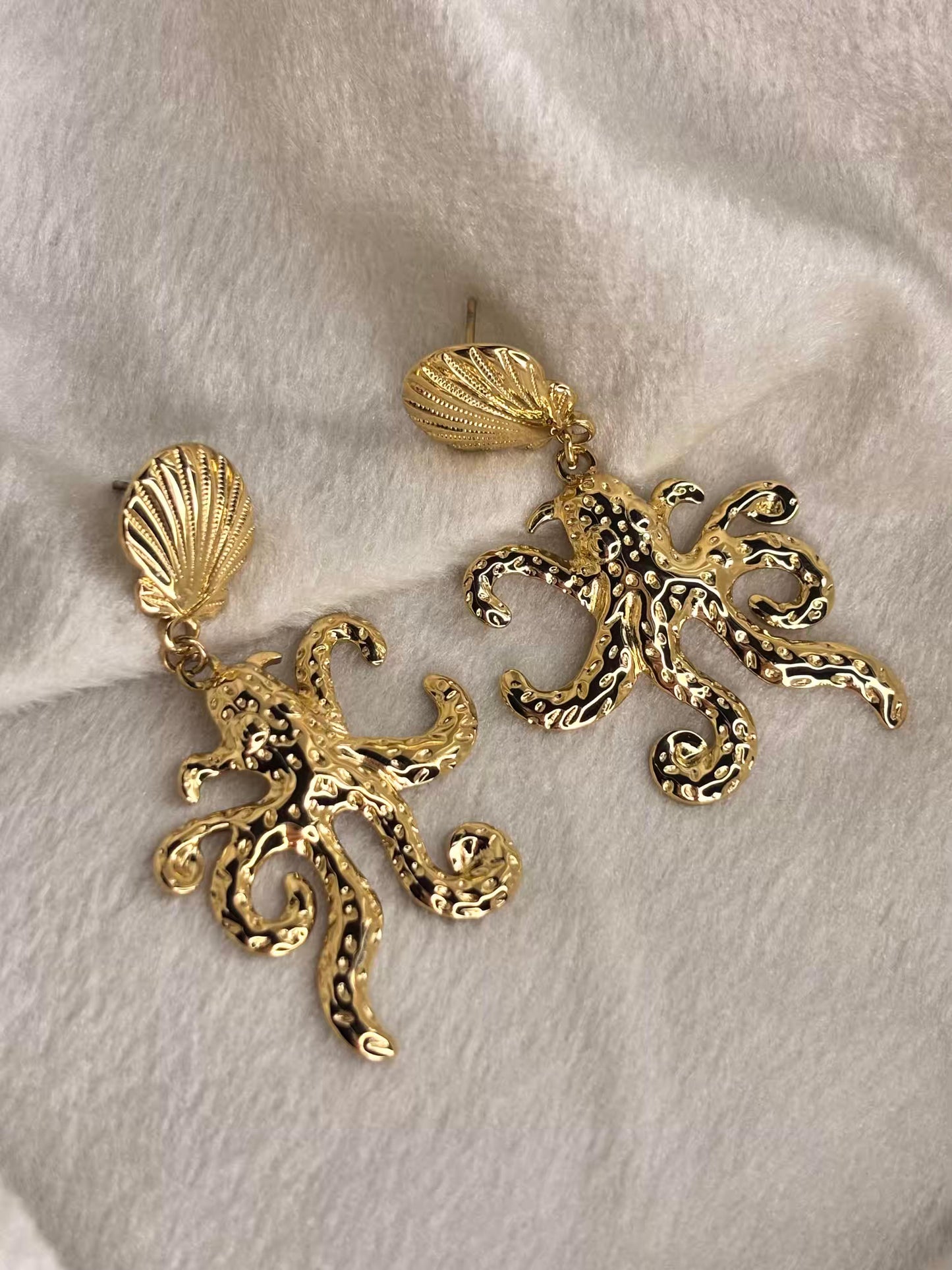 Octopus Earrings 18K Gold Plated Earrings Premium Earrings