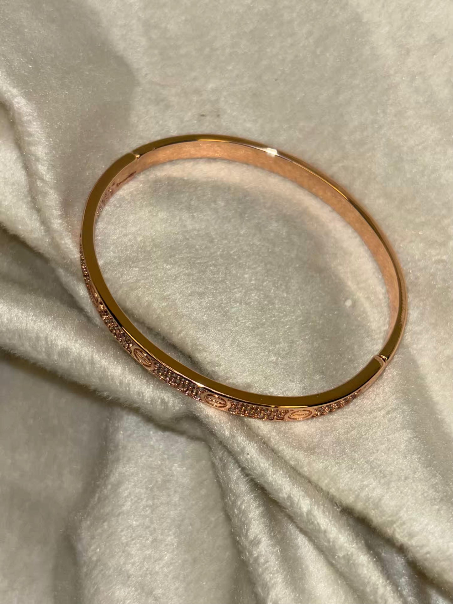 Studded Heartfelt Kada 18K Premium Kada Bangle Gold Plated Bangle