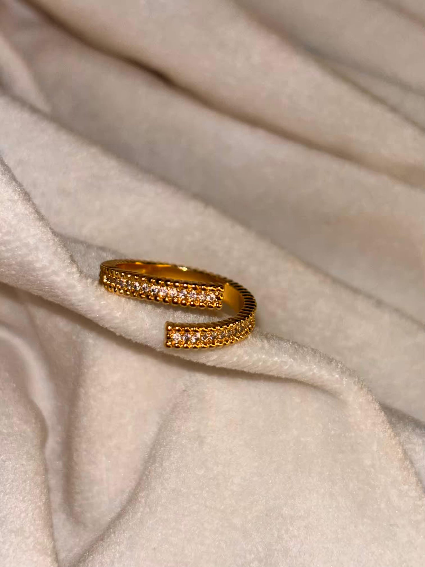 Eclipse Ring 18K Gold plated Adjustable Ring