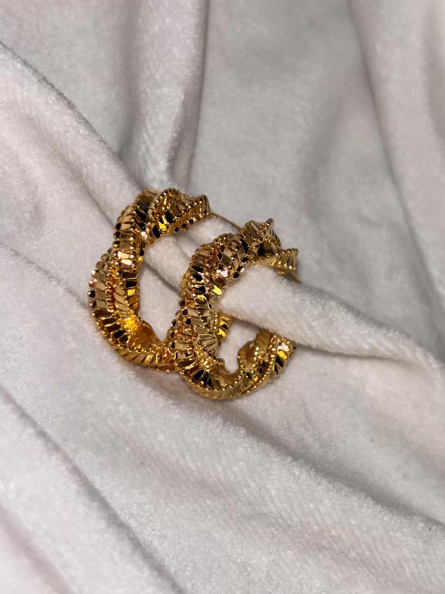 Crinkle Earrings 18K Gold Plated Premium Earrings