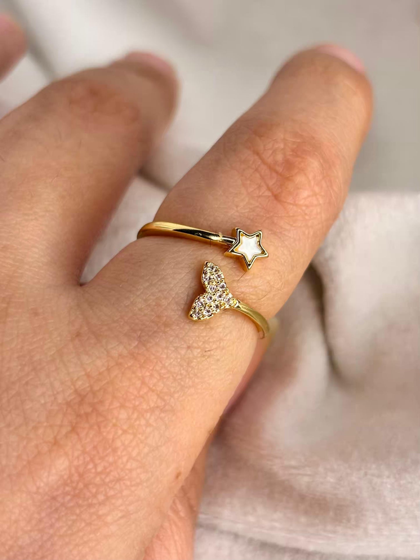 Star Wrap Ring 18K Gold Plated Adjustable Ring
