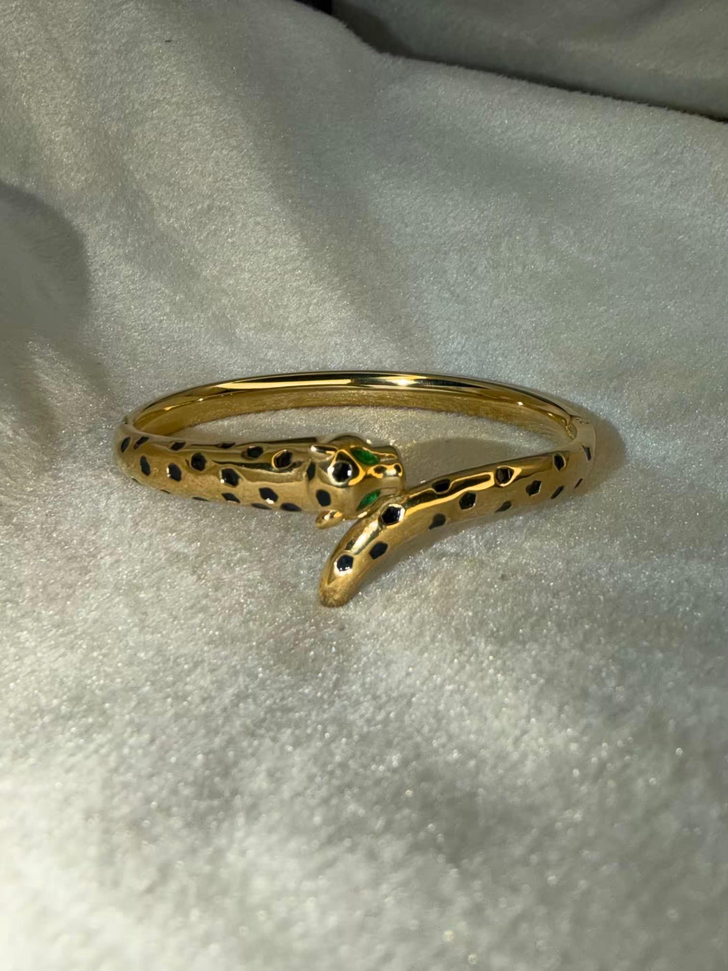 Golden Cuff Panther Bangle/ Panther Kada Bangle
