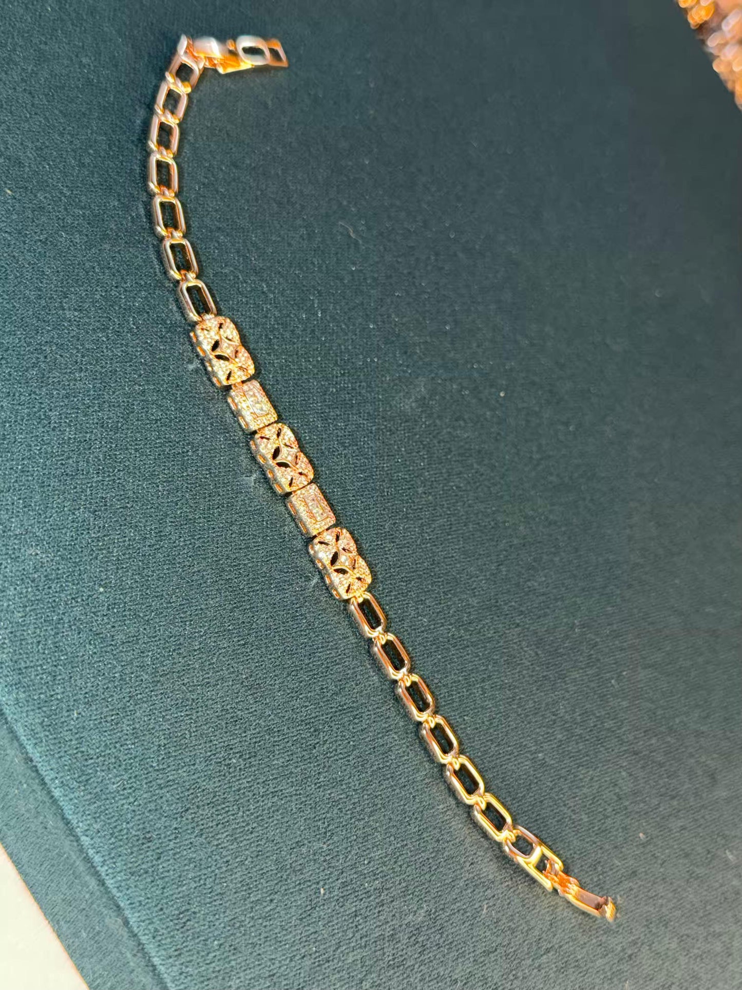 Imperial Spark Link Gold Plated Tennis Bracelet